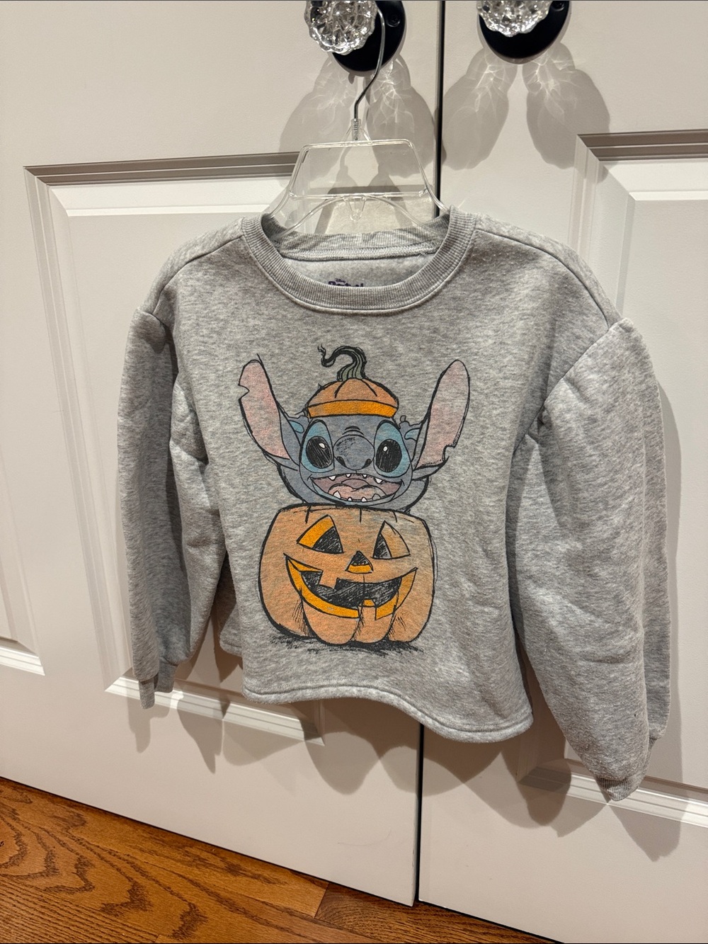 Disney Grey Halloween Sweatshirt with Stitch
